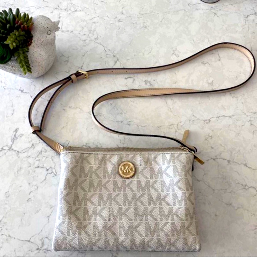 Michael Kors White Crossbody Bag